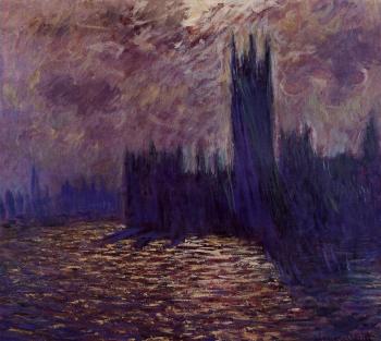 Claude Oscar Monet : Houses of Parliament, Reflection of the Thames